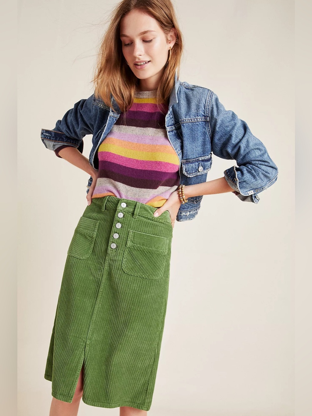 NWOT Pilcro by Anthropologie Corduroy Pencil Skirt